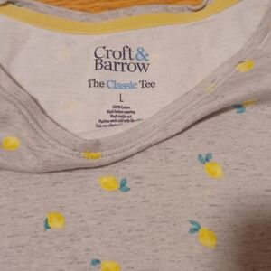 🍋 Croft & Barrow Women L Gray Shirt
